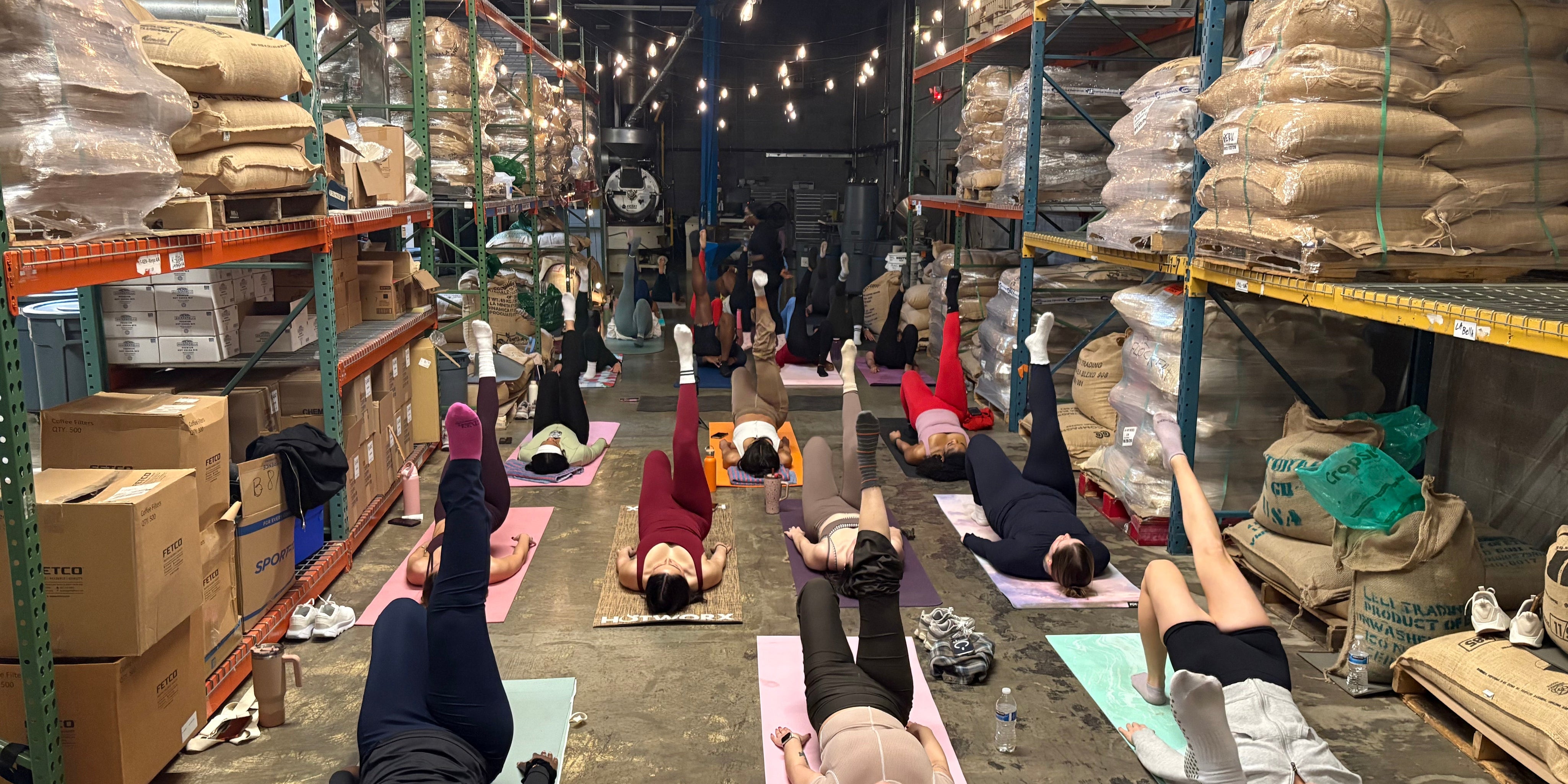 people doing pilates