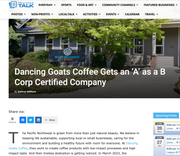 Read the Thurston Talk Article About Dancing Goats® Coffee's B Corp Certification!