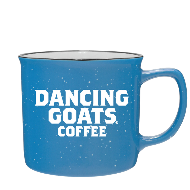 logo ceramic mug blue front
