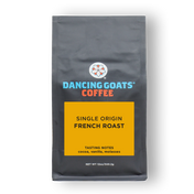 “French" roast refers to a roast style rather than any particular origin of coffee. The telling characteristic of the coffee is the degree of roast applied to the coffee. We have created a French Roast that honors the traditional "French Roast" flavors and still captures a sweet, chocolate note. 100% Arabica Coffee Beans.  Always roasted to order.