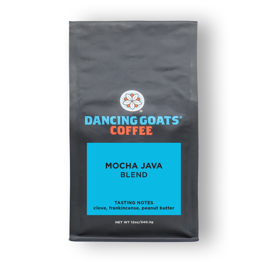 Our bright and spicy take on an old classic.  Exotic spices and aromas, including frankincense, float in a heavy and silky body, while layered flavors of tropical fruit and berries balance a dry crisp acidity. Mocha Java Blend pays homage with a flavor that transports you to a busy market in the ancient port of Moka. 100% Arabica Coffee Beans. Always roasted to order.