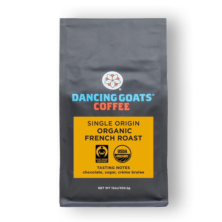 Fair-Trade Organic, French" roast refers to a roast style rather than any particular origin of coffee. The telling characteristic of the coffee is the degree of roast applied to the coffee. We have created a French Roast that honors the traditional "French Roast" flavors and still captures a sweet, chocolate note. 100% Arabica Coffee Beans. Always roasted to order.