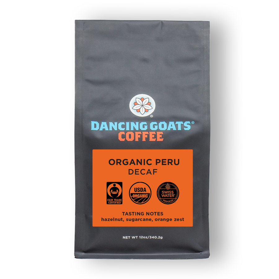 Fair-Trade Organic Peru Decaf is sweet and chocolaty, with hints of orange and spice. This coffee performs well as an espresso, drip coffee or even as a cold brew. A medium body and mild acidity with notes of hazelnut and orange zest make this coffee easy to enjoy throughout the day and into the evening. This coffee is a Swiss Water® decaf, it is 99.9% caffeine free and no toxic chemical are used in the process. 100% Arabica Coffee Beans.  Roasted to order.