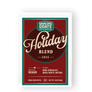 Dancing Goats Coffee Roasters Holiday Blend 2025 coffee package on a white background