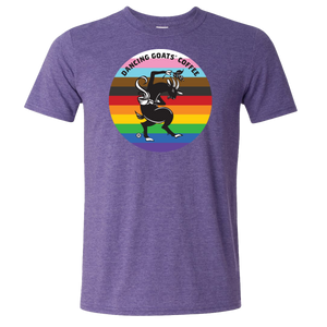Dancing Goats® Coffee Pride Tee - Heather Purple