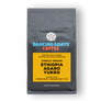 Dancing Goats Coffee bag with Ethiopia Agaro Yukro coffee on a white background