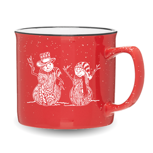LIMITED EDITION - Holiday Snowmen Logo Ceramic Mug - Red