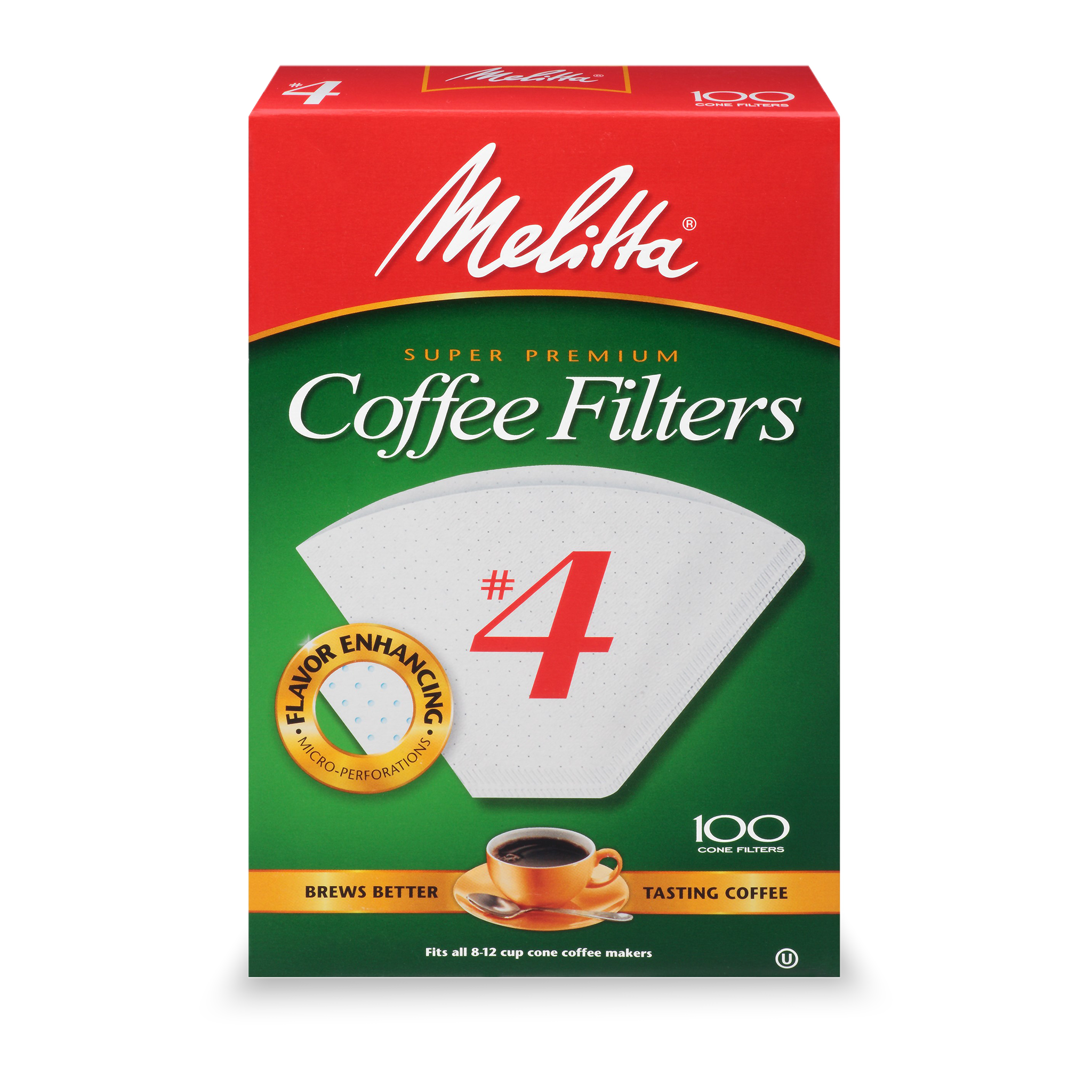Melitta White Cone Filter #4 - 100 Count