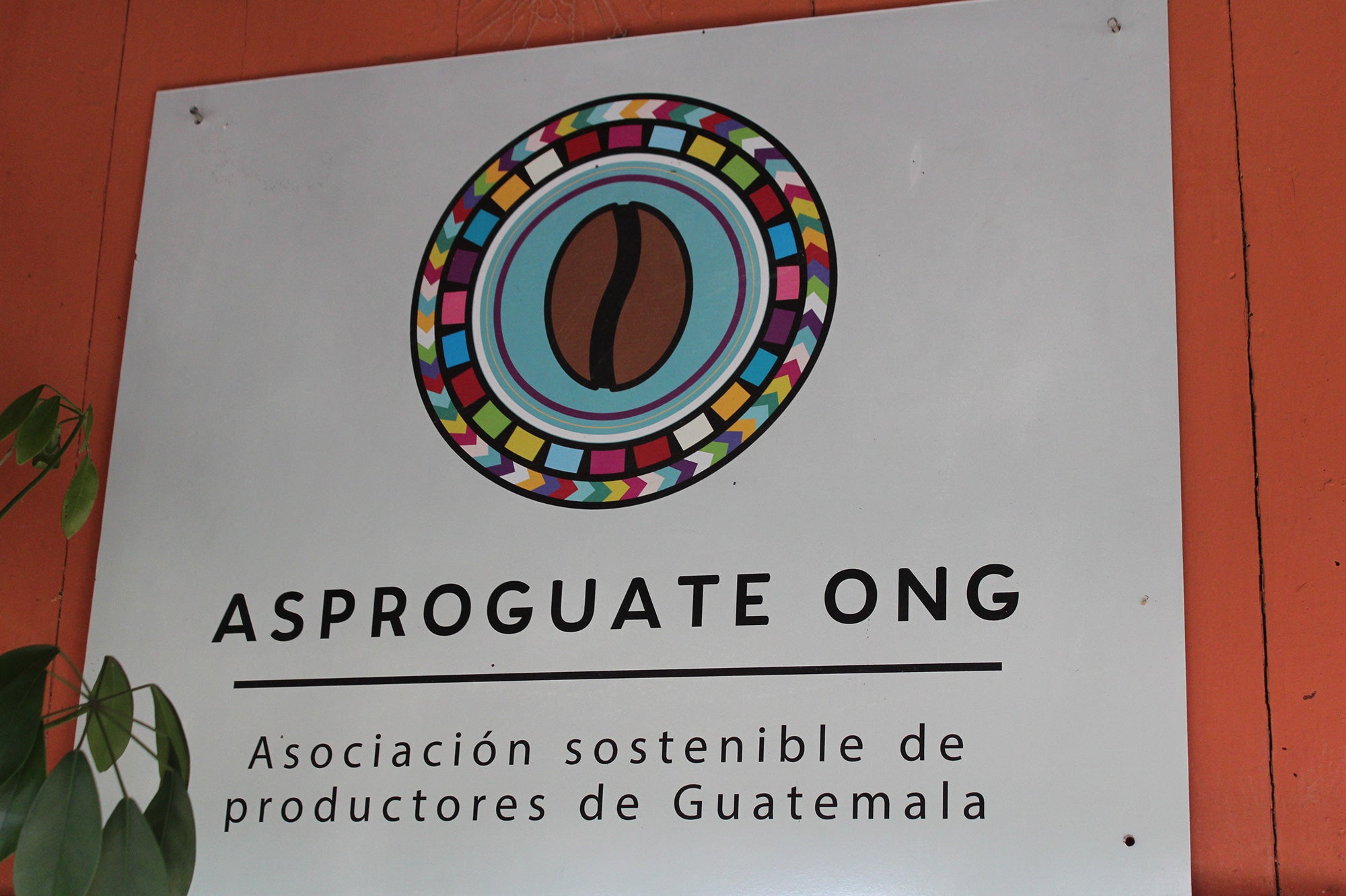 image of sign at guatemalan farm